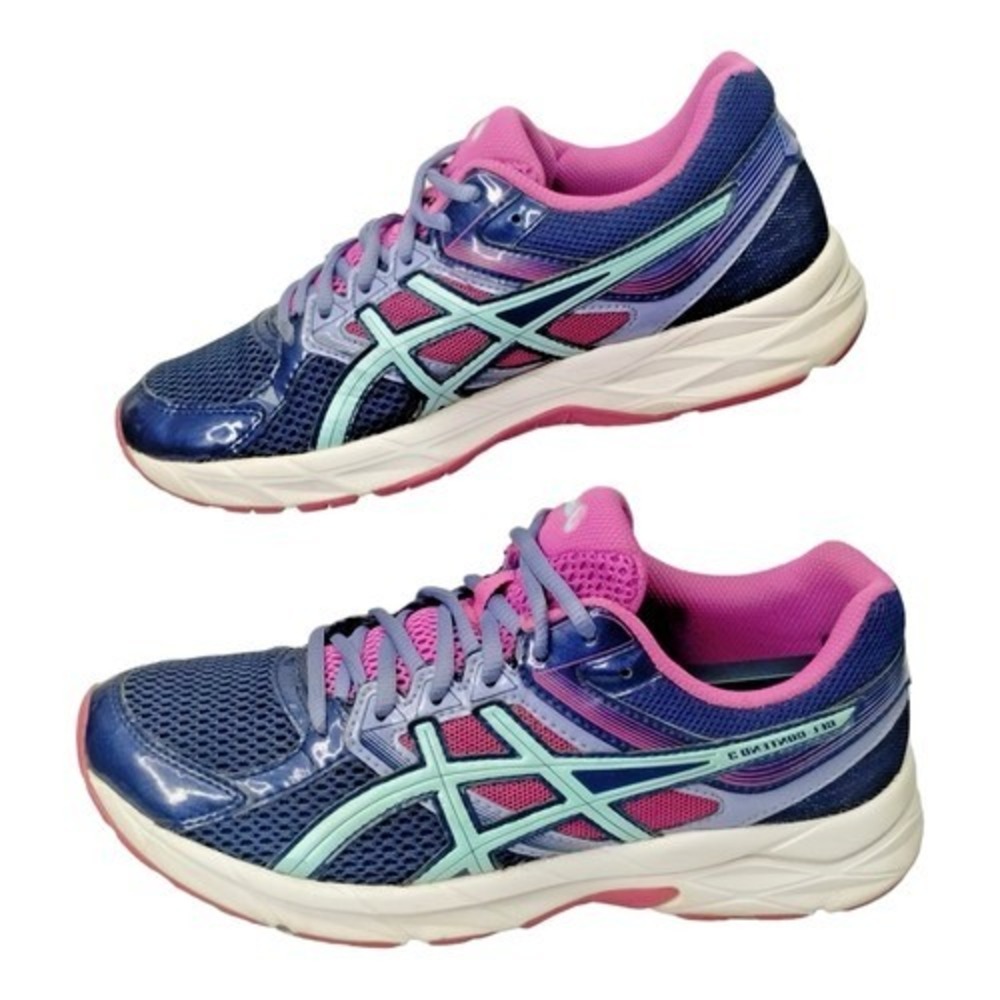 Asics Womens Gel Contend‎ 3 T5G5N Blue Pink Running Shoes Sneakers Size 9 D